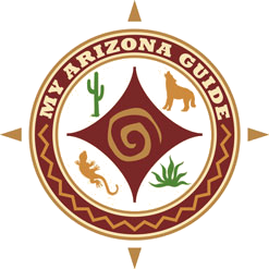 A green background with a red and yellow logo.
