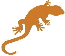 A lizard is standing on its hind legs.