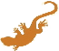 A lizard is shown in an orange color.